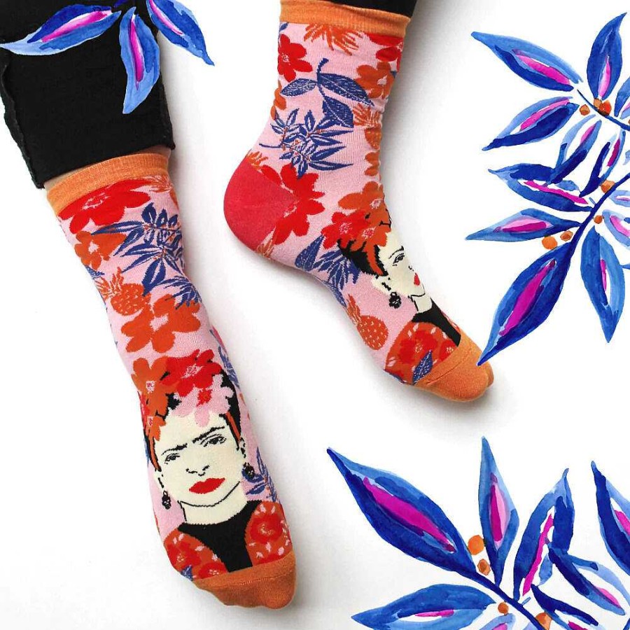 Socks | House Of Disaster House Of Disaster Frida Kahlo Fruit Bamboo Socks