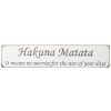 Baby'S Room Decorations | Austin Sloan Austin Sloan 'Hakuna Matata' Long White Wooden Sign