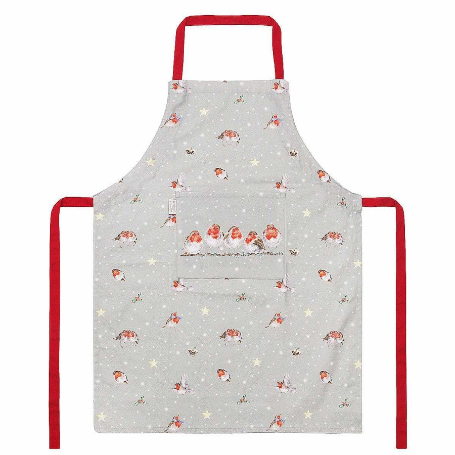 Aprons | Wrendale Wrendale 'Season'S Tweetings' Robin Cotton Apron