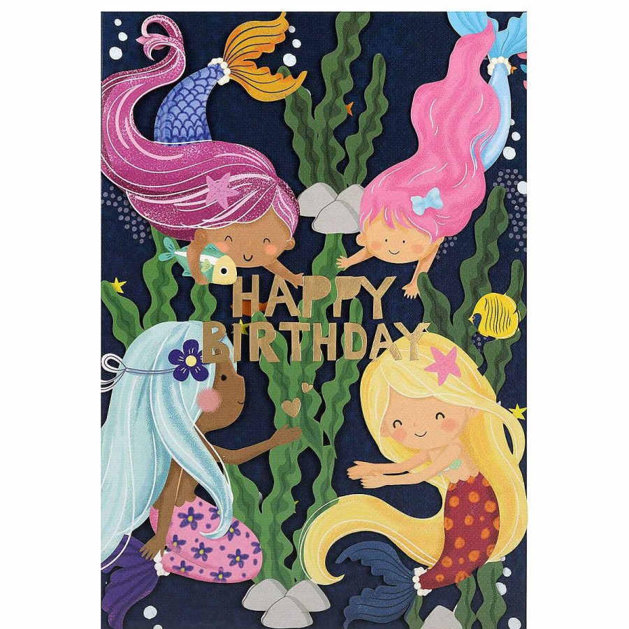 Cards | Alljoy Design Alljoy Design Mermaids Paper Cut Art Birthday Card