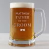 Glassware | Temptation Gifts Personalised Father Of The Groom Pint Stern Tankard