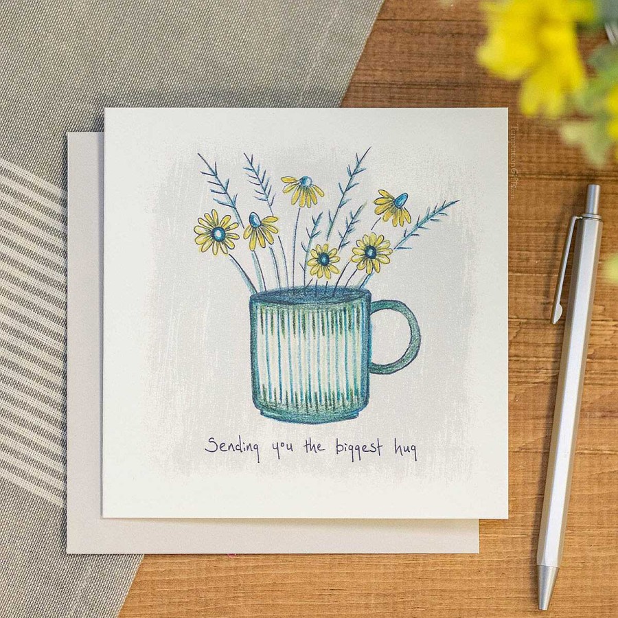 Inspirational | East of India East Of India 'Sending You The Biggest Hug' Flowers In A Mug Card