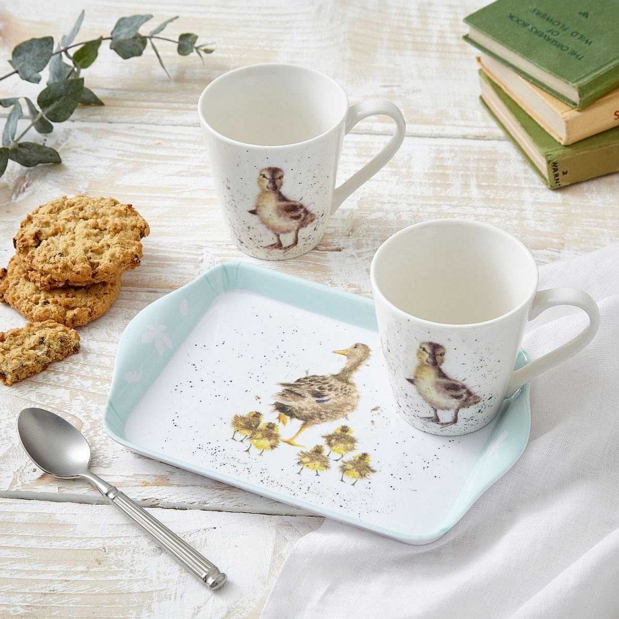 Mug Sets | Wrendale Wrendale 'Lovely Mum' Ducks 3 Piece Mugs & Tray Set