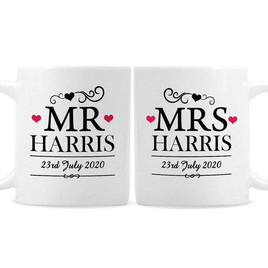 Mr & Mrs Gifts | Temptation Gifts Personalised Mr & Mrs Mug Set