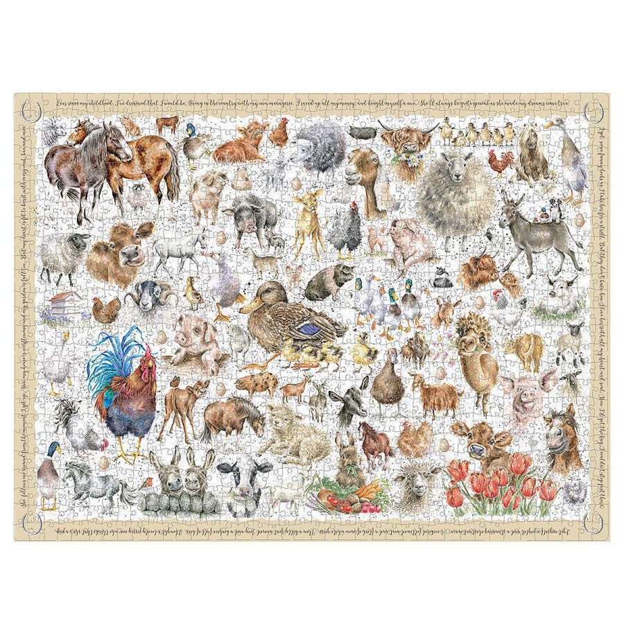 Jigsaw Puzzles | Wrendale Wrendale 'Farmyard Friends' 1000 Piece Jigsaw Puzzle