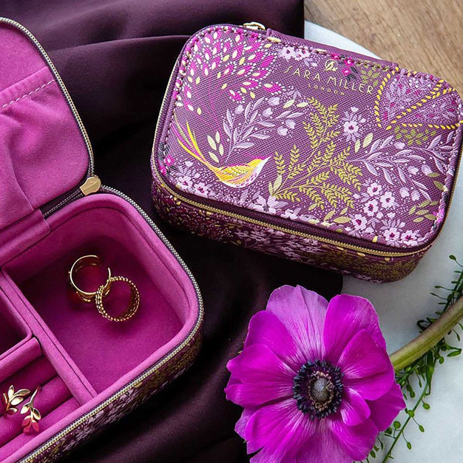 Jewellery Organisers | Sara Miller Sara Miller Haveli Garden Plum Songbird Jewellery Case