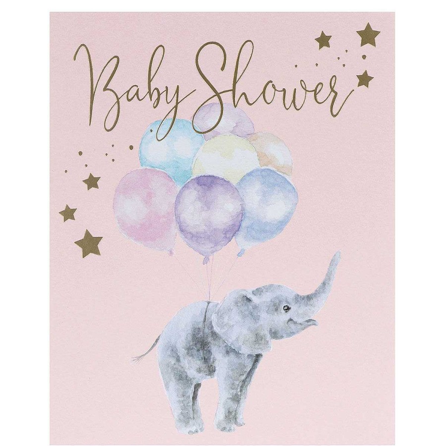 New Baby | Wrendale Wrendale Up And Away Elephant Baby Shower Card