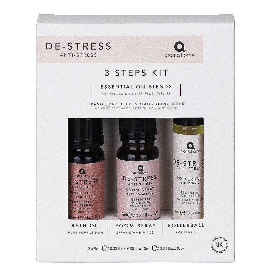 Essential Oils & Diffusers | Aroma Home Aroma Home De-Stress 3 Step Kit