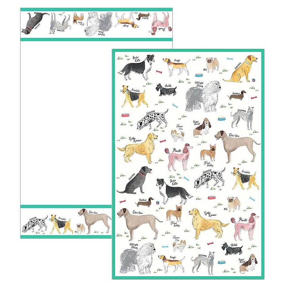 Gifts For Pet Lovers | Milly Green Milly Green Debonair Dogs Set Of 2 Tea Towels