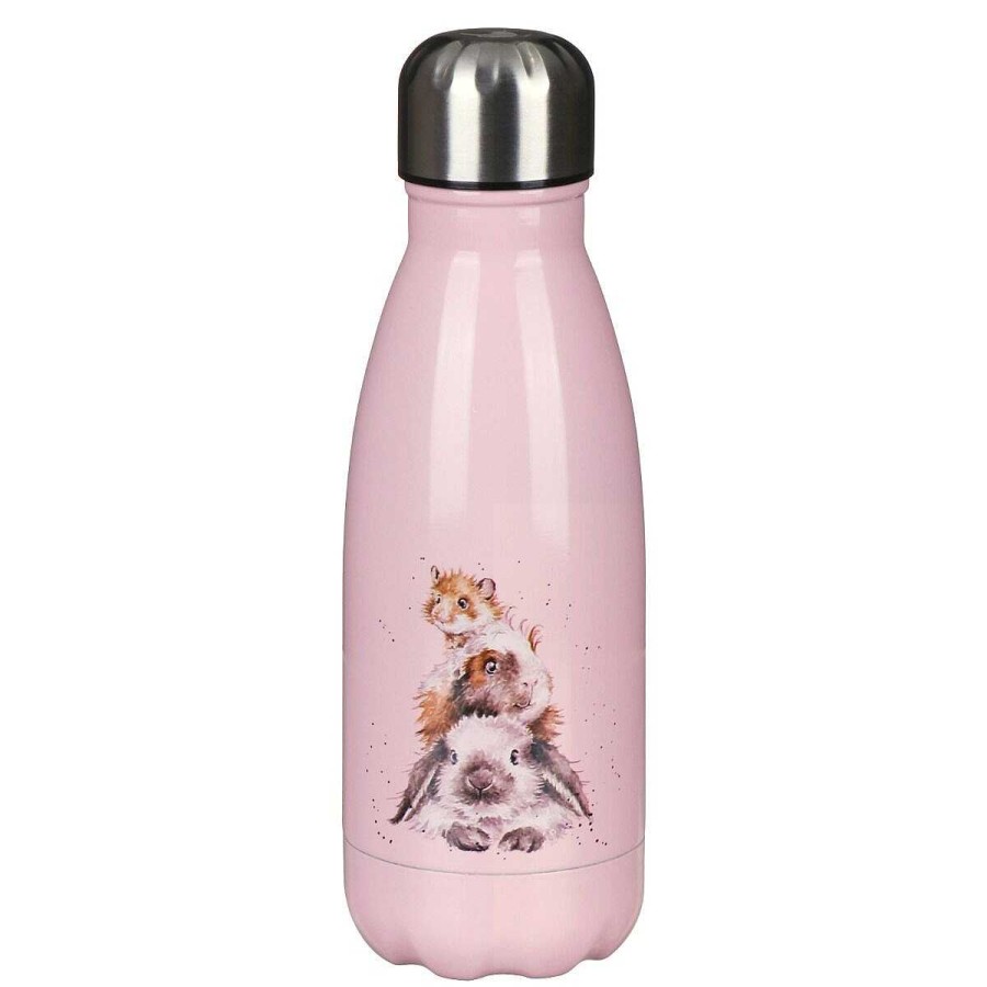 Water Bottles | Wrendale Wrendale 'Piggy In The Middle' Guinea Pig 260Ml Water Bottle