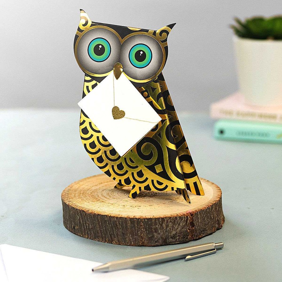 Greeting Cards | Special Delivery Special Delivery Quill Owl 3D Greetings Card