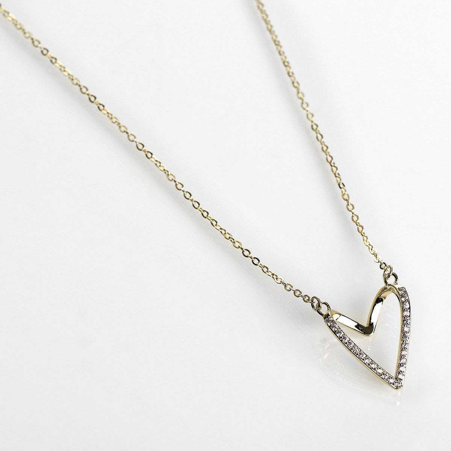 For Bridesmaids | Equilibrium Equilibrium Gold Plated Te Amo 3D Heart Necklace