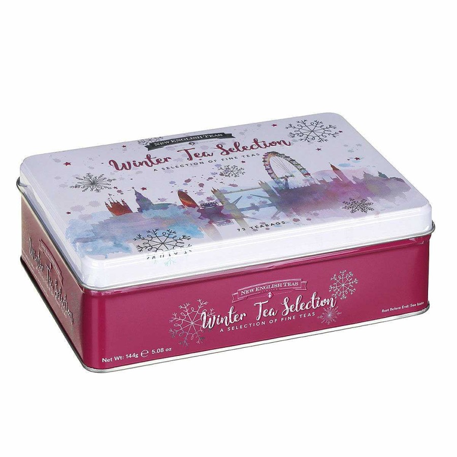 Tea | New English Teas New English Teas London In Winter Tin With 72 Tea Bag Selection