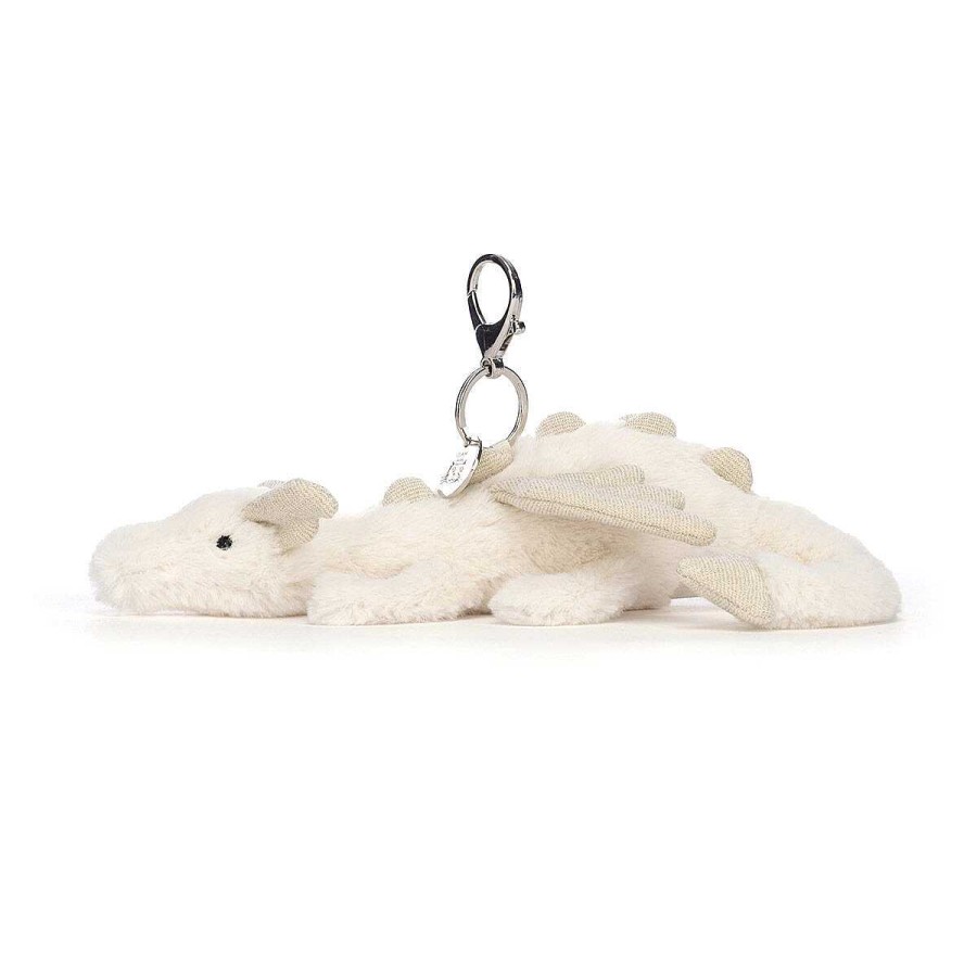 Keyrings & Bag Charms | Jellycat Jellycat Snow Dragon Bag Charm