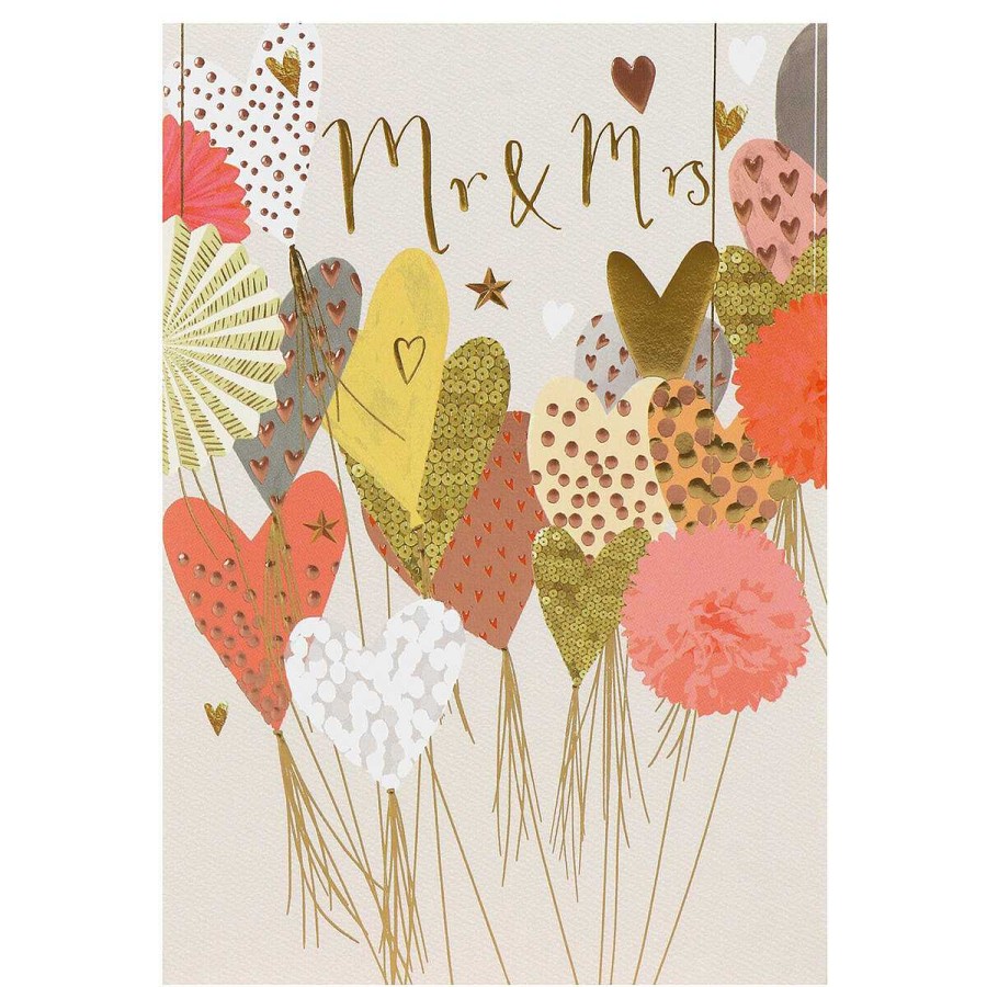 Wedding & Engagement | Louise Tiler Louise Tiler 'Mr & Mrs' Hearts Greetings Card