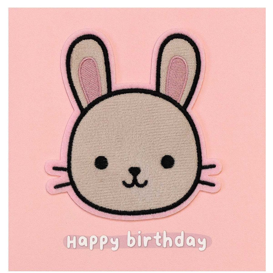 Peel-Off Patch Cards | Temptation Gifts Moji Ruby Bunny Birthday Card With Peel Off Patch