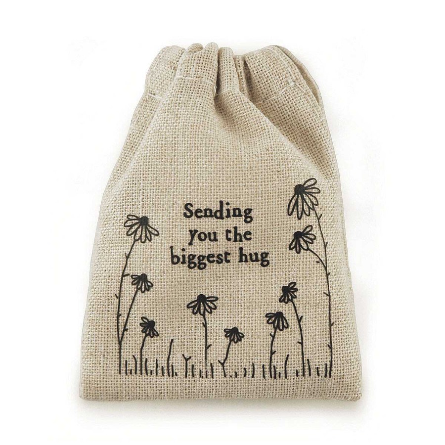 Small Gift Bags | East of India East Of India 'Biggest Hug' Small Drawstring Bag