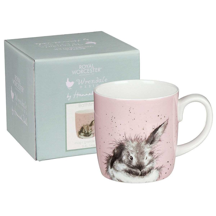 Daughter | Wrendale Wrendale Bathtime Rabbit Boxed Large Fine Bone China Mug