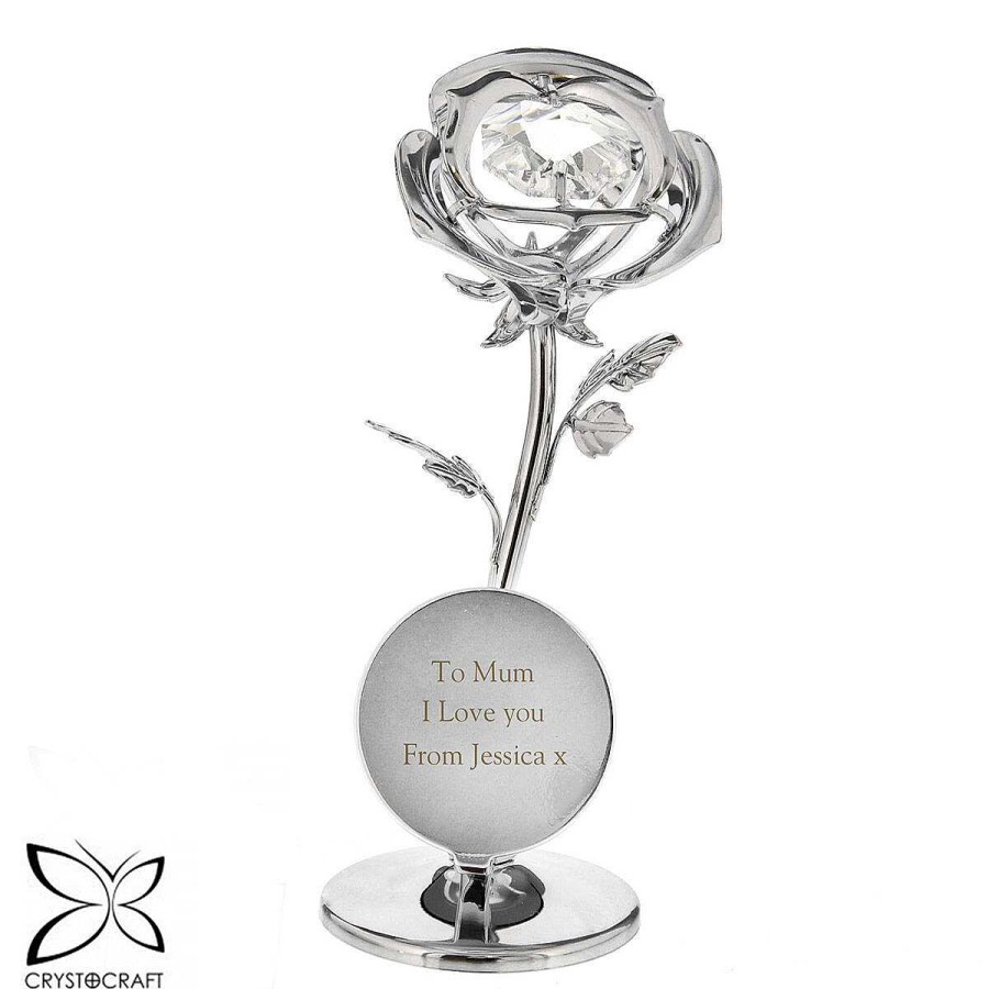 Mum | Temptation Gifts Personalised Crystocraft Rose Ornament