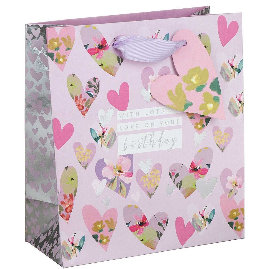 Gift Bags, Tags & Ribbons | Glick Glick Stephanie Dyment Hearts Medium Gift Bag