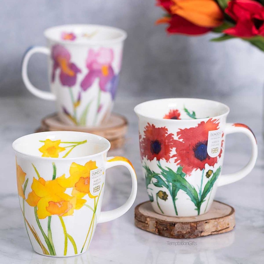 Mugs & Tea Cups | Dunoon Dunoon Flora Daffodil Nevis Shape Mug