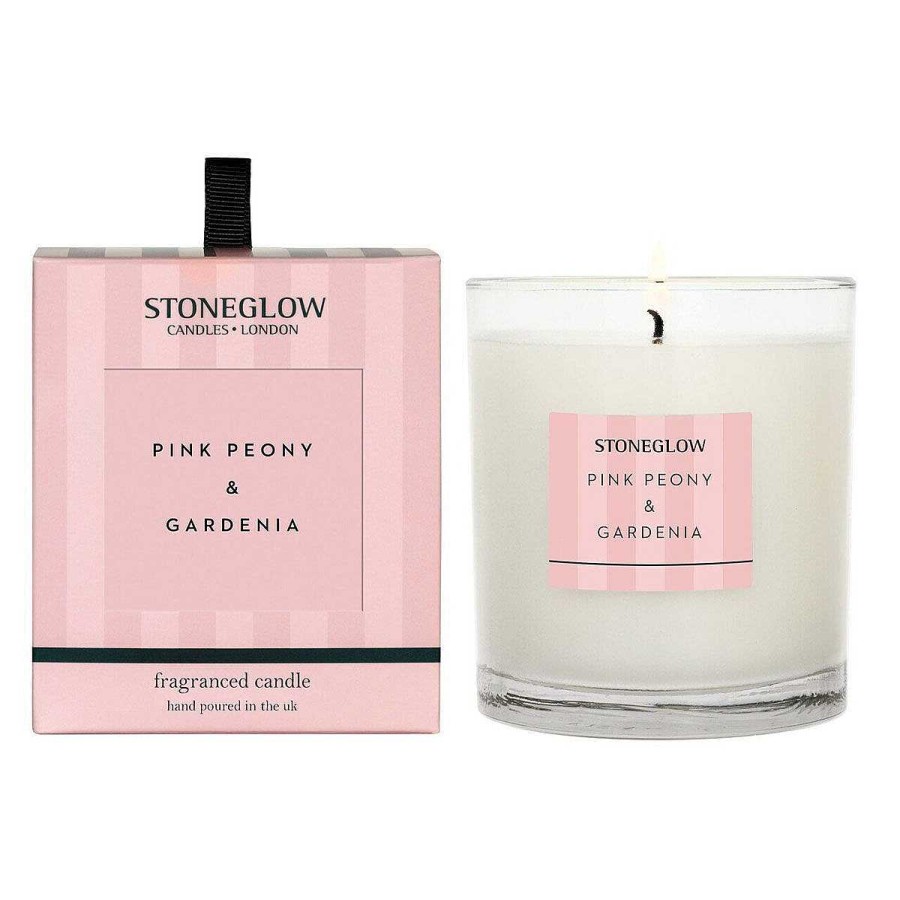 Candles & Fragrance | Stoneglow Stoneglow Modern Classics Pink Peony & Gardenia Woods Candle