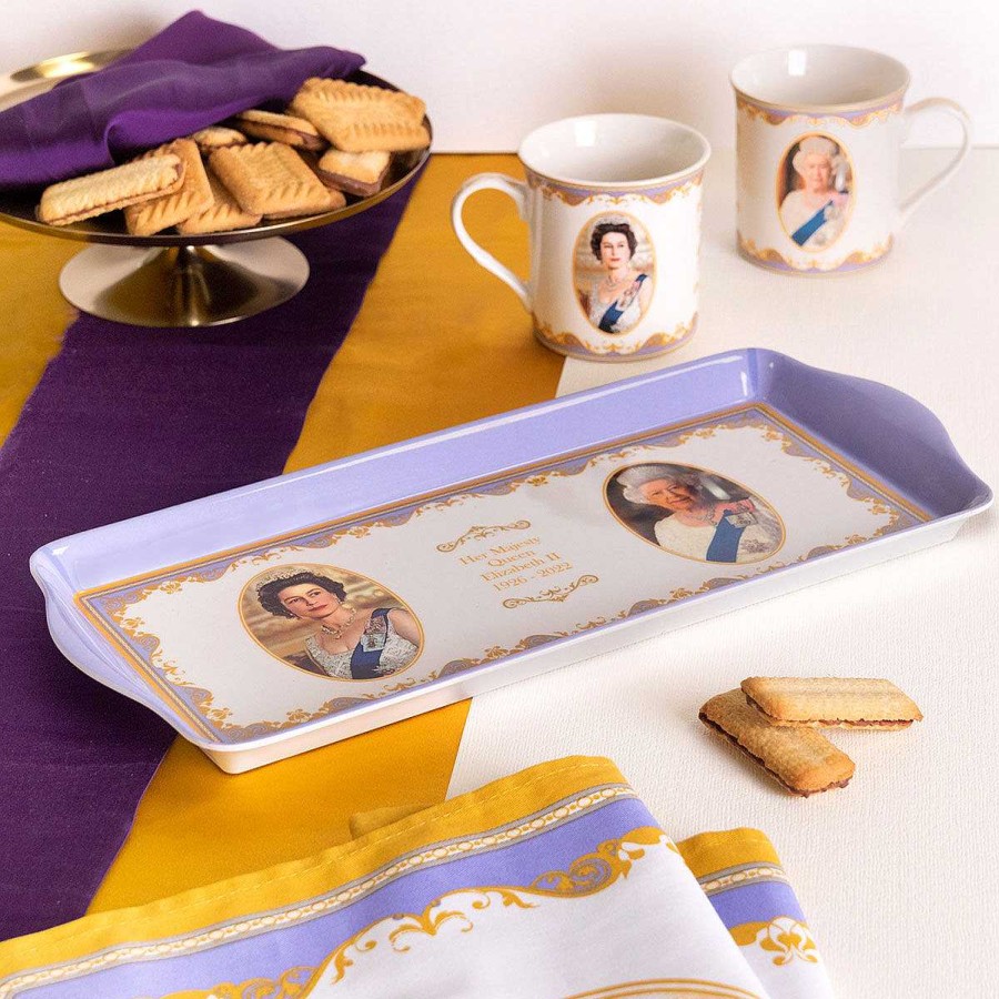 Tins & Trays | Temptation Gifts Her Majesty Queen Elizabeth Ii Commemorative Sandwich Tray