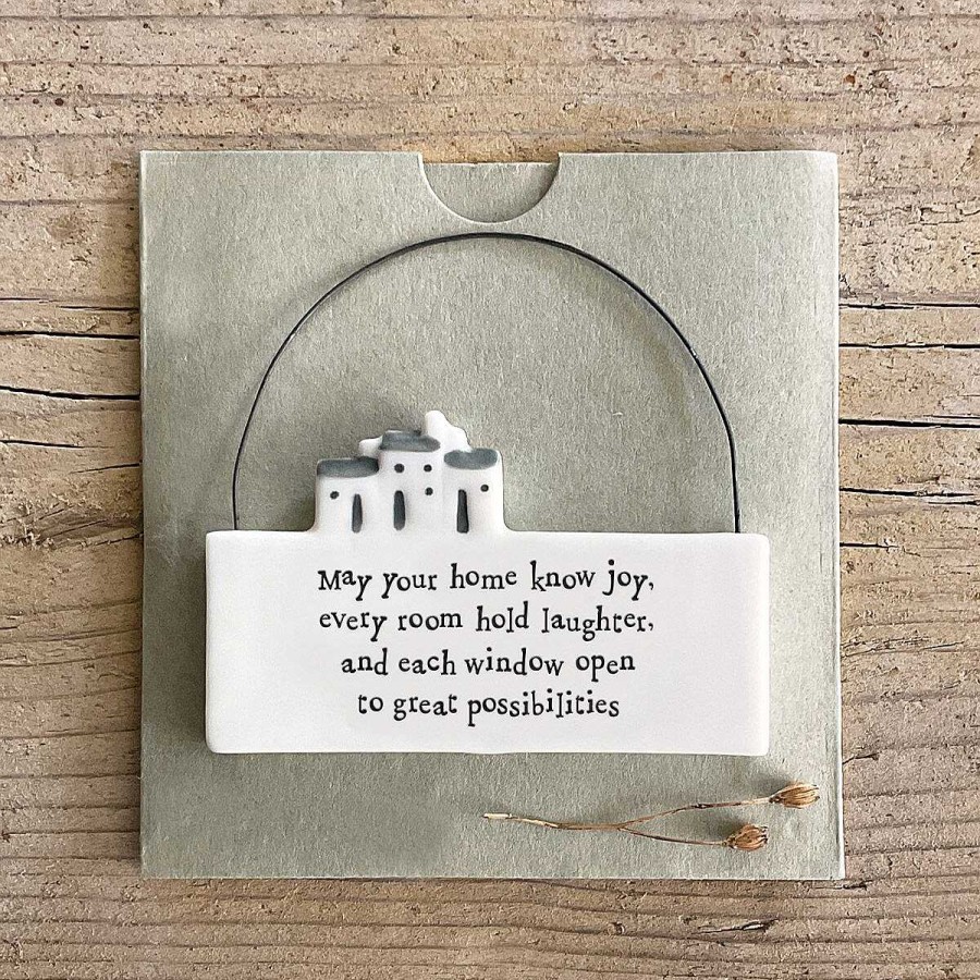 Plaques & Signs | East of India East Of India 'May Your Home' Porcelain Hanging Scene