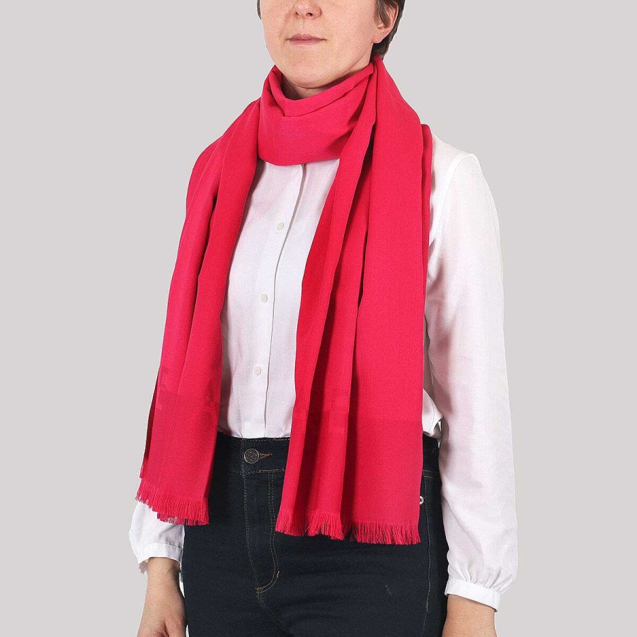 Scarves | Ted Baker Ted Baker Esteli Logo Bright Pink Long Scarf