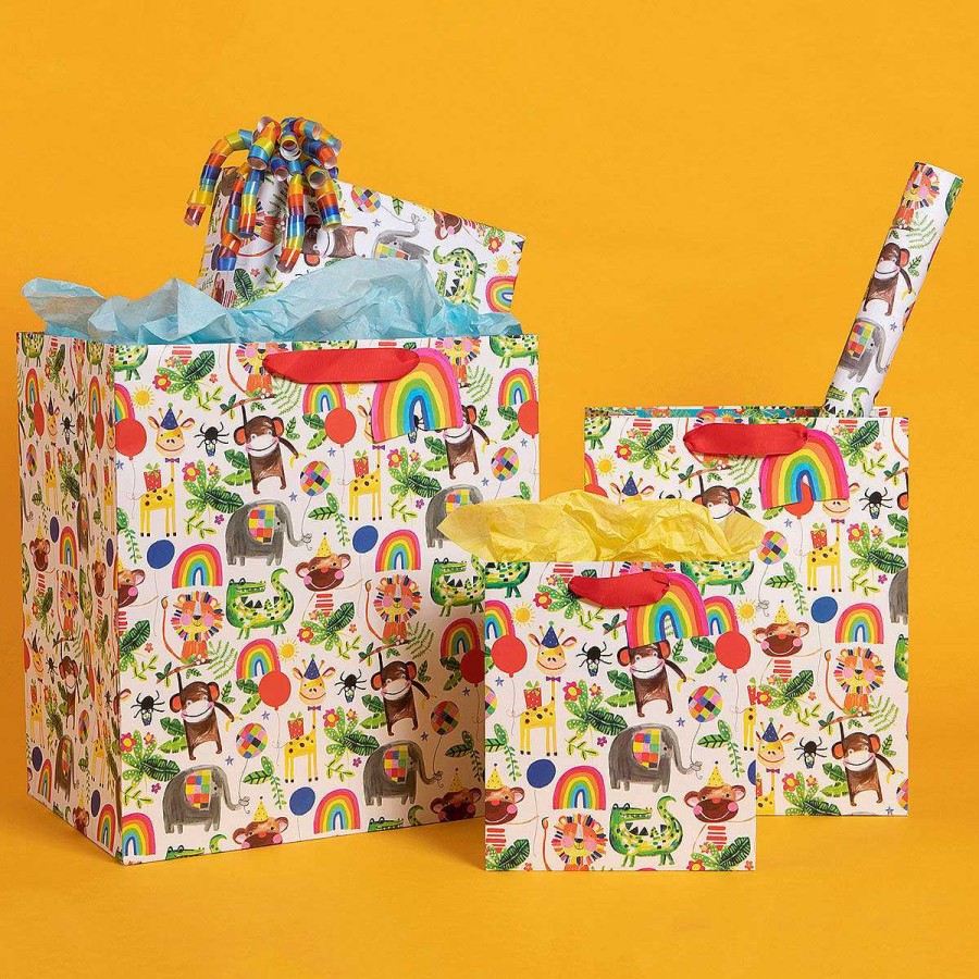 Gift Wrap | Glick Glick Paper Salad Jungle Animals Medium Gift Bag