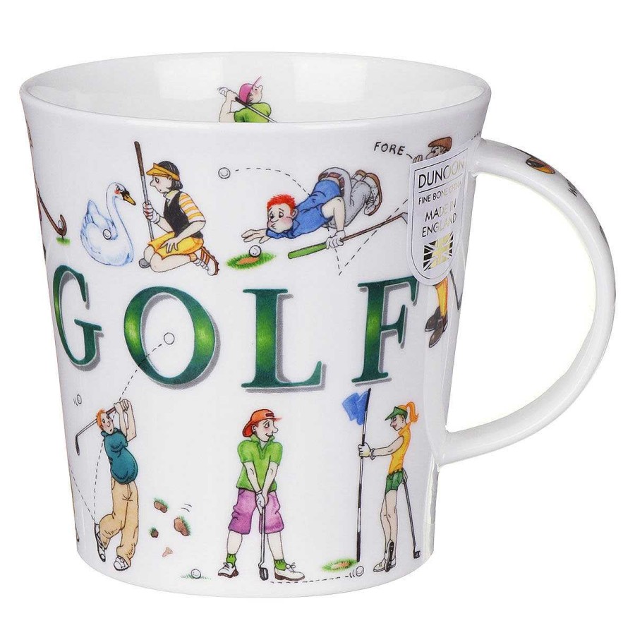 Mugs | Dunoon Dunoon Sporting Antics Golf Cairngorm Shape Mug