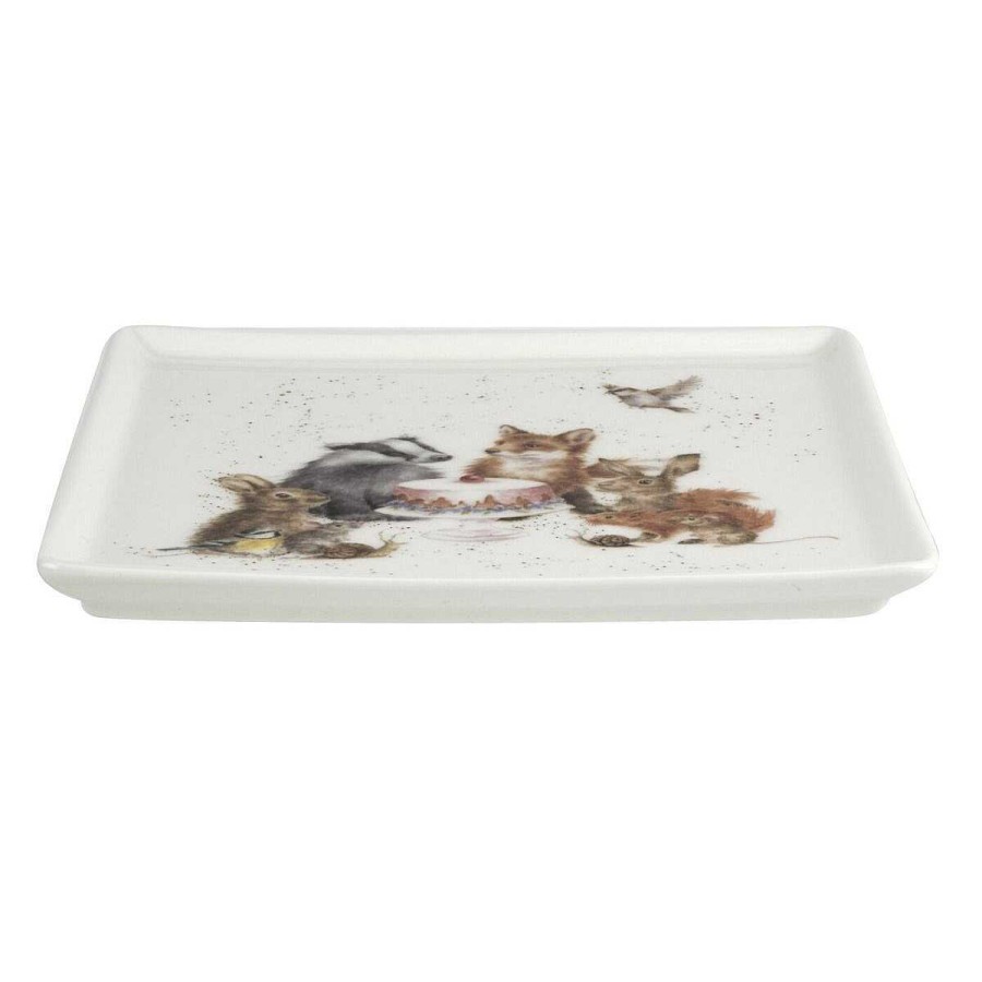 Plates | Wrendale Wrendale 7 Inch Square Plate - Woodland Party