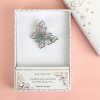 Brooches & Pin Badges | Equilibrium Equilibrium Silver-Plated Sparkle Filigree Butterfly Brooch