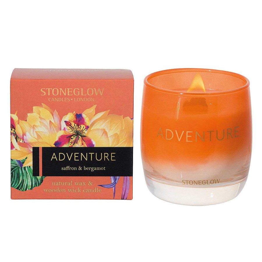 Glass Candles | Stoneglow Stoneglow Infusion Adventure Saffron & Bergamot Tumbler Candle