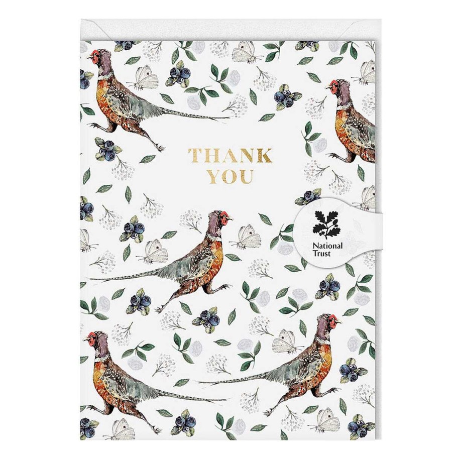 Thank You | Toasted Crumpet Toasted Crumpet Pheasants White Mini Thank You Card