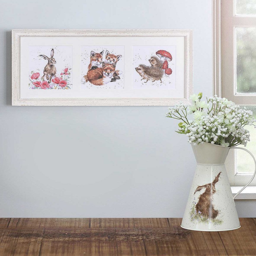 Art Prints | Wrendale Wrendale A Meadow Trio Triple Print With Cream Frame