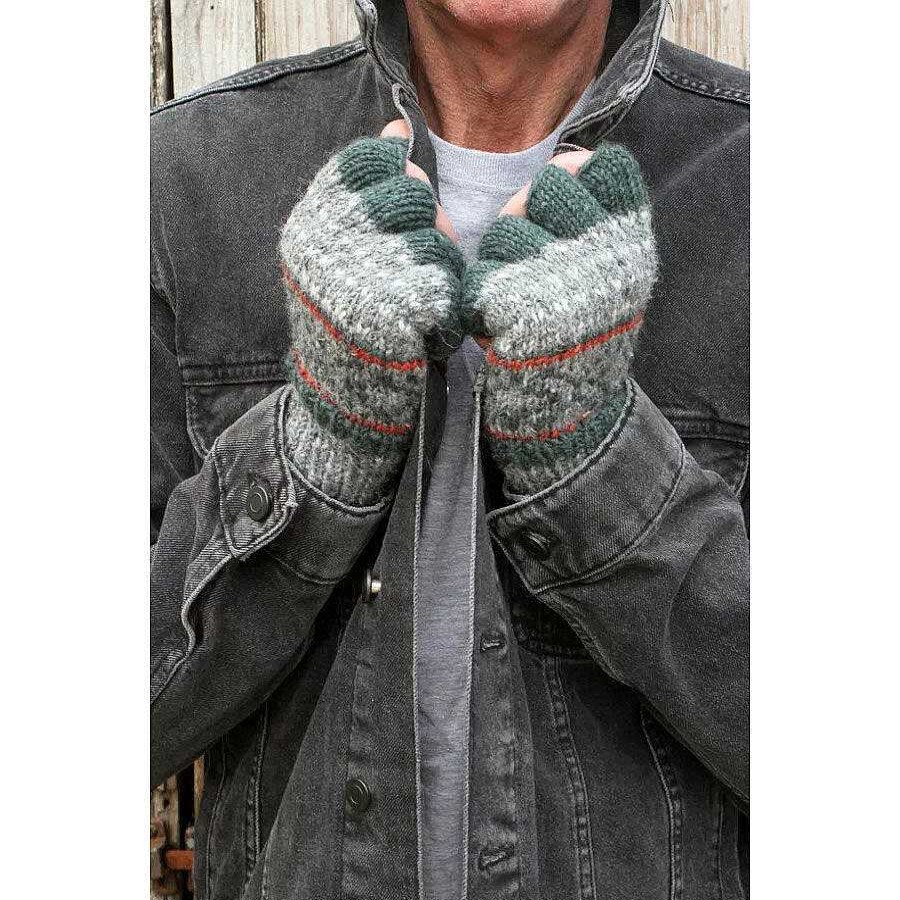 For Men | Pachamama Pachamama Men'S Tromso Graphite Fingerless Gloves