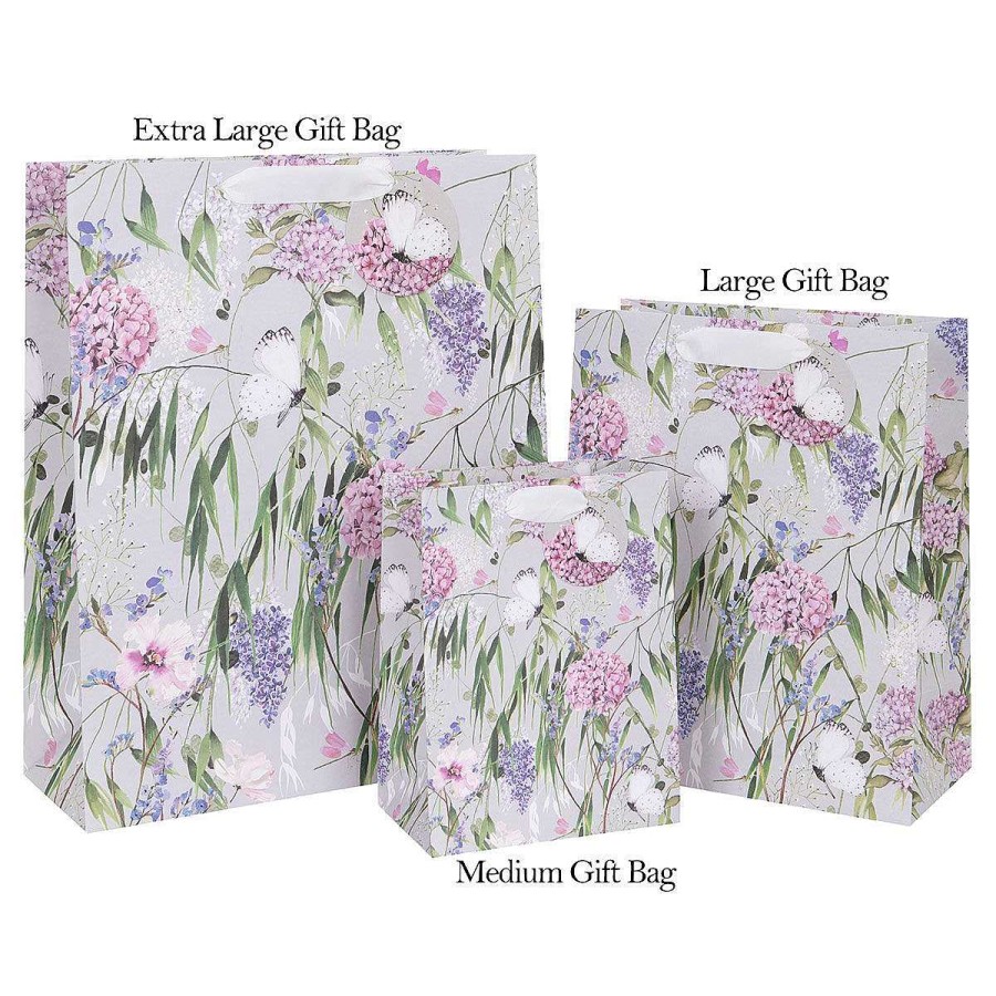 Medium Gift Bags | Glick Glick Cabbage White Butterfly Medium Gift Bag