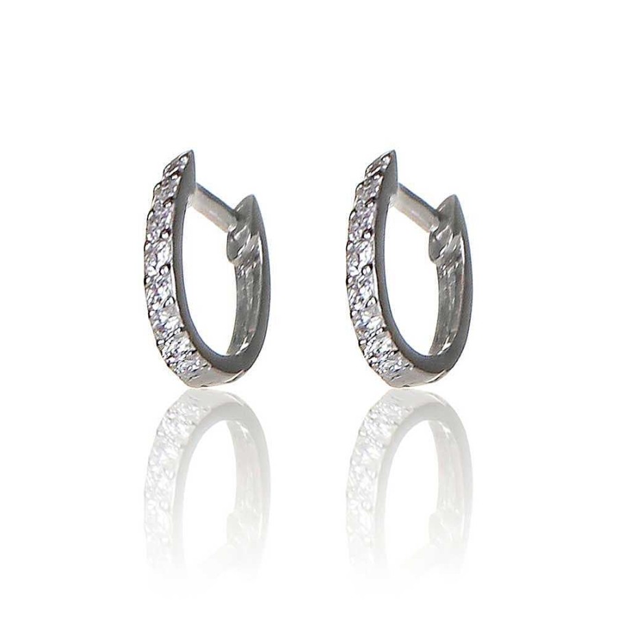 Anniversary | Elements Elements Clear Cubic Zirconia Huggie Boxed Earrings