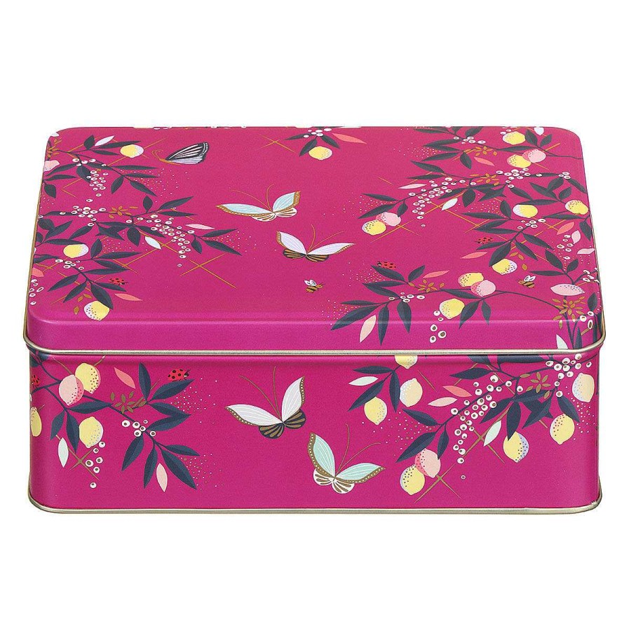 Storage Tins | Sara Miller Sara Miller Mauve Orchard Butterfly Deep Rectangular Tin