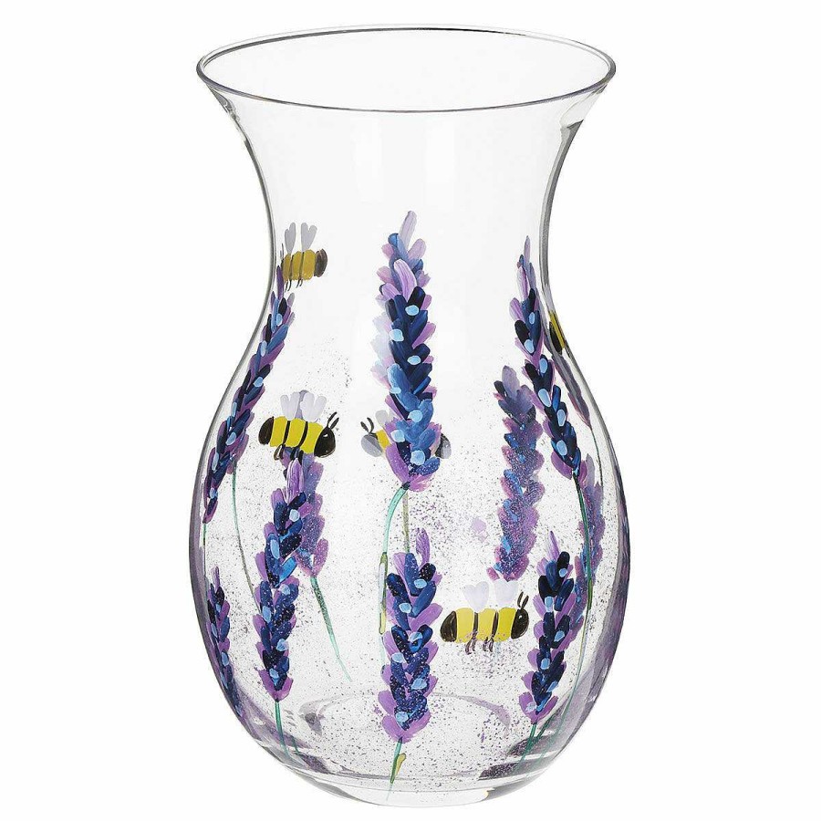 Flower Vases | Lynsey Johnstone Lynsey Johnstone Hand Painted Bees & Lavender Posy Vase