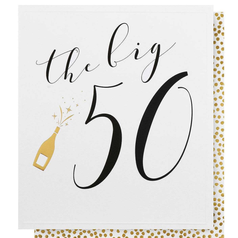 Age Cards | Paperlink Paperlink Orchid 50Th Birthday Card