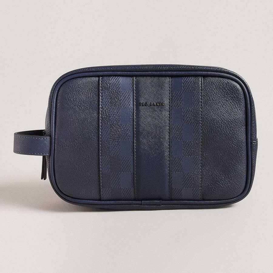 Wash Bags | Ted Baker Ted Baker Waydee Navy House Check Washbag