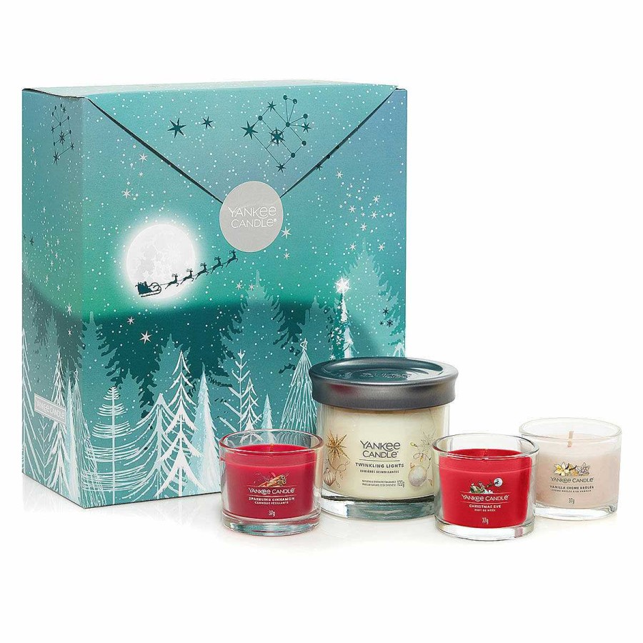 Gift Sets | Yankee Candle Yankee Candle Holiday Bright Lights Small Tumbler & Three Filled Votive Gift Set