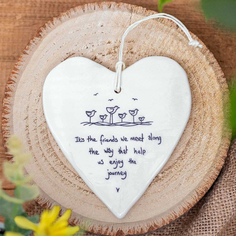 Plaques & Signs | East of India East Of India 'Friends We Meet' Wobbly Hanging Heart