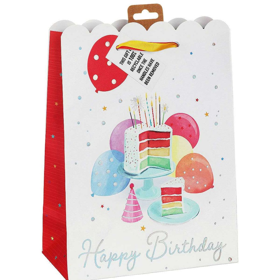 Large Gift Bags | Eurowrap Eurowrap Birthday Cake Large Gift Bag