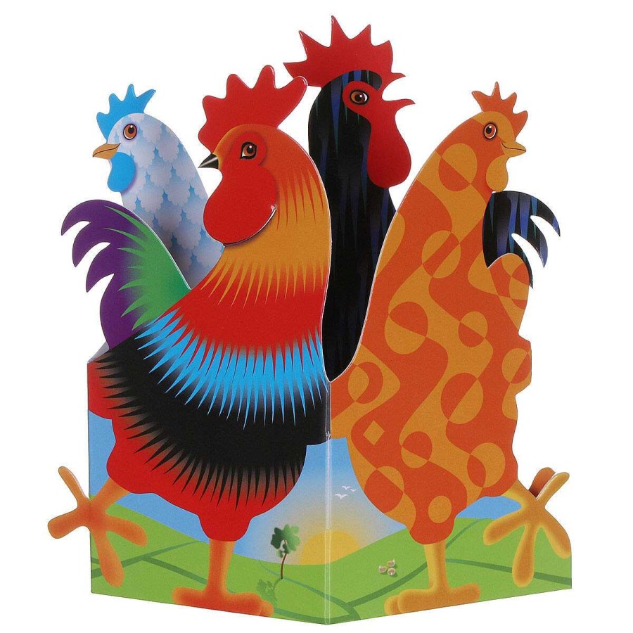 3D Birthday Cards | Special Delivery Special Delivery Doodle Doo Chickens 3D Greetings Card