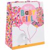 Gift Wrap | Glick Glick Paper Salad Elephants 'New Baby Girl' Large Gift Bag