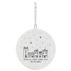 Home Ornaments | East of India East Of India 'Hearts Come Home' Flat Porcelain Bauble