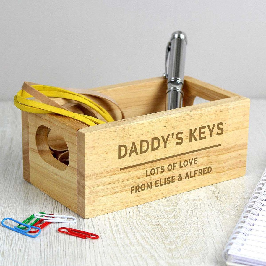 Keepsake Boxes | Temptation Gifts Personalised Name & Message Mini Wooden Crate